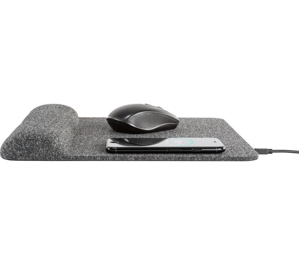 ALLSOP PowerTrack Plush Wireless Charging Mouse Mat - Grey image number 7 of 7