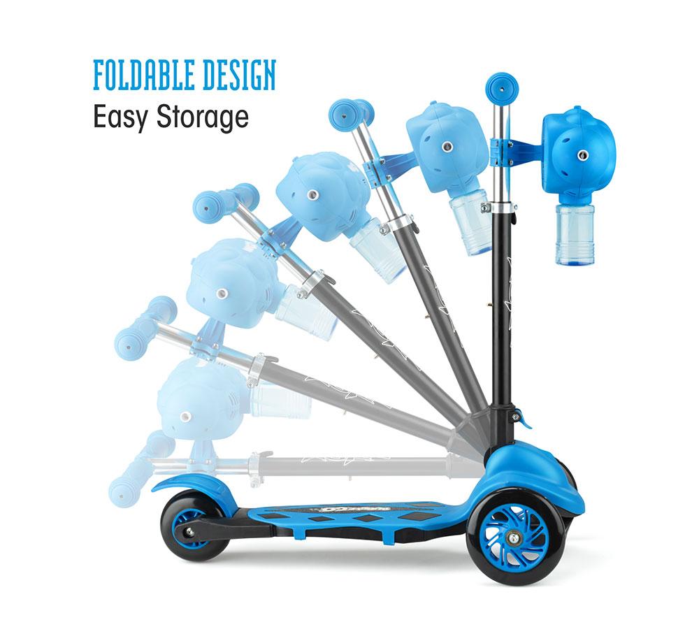 XOOTZ Bubble Go Kids' Kick Scooter - Blue image number 6 of 7