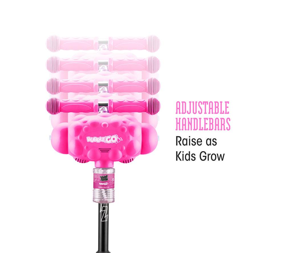 XOOTZ Bubble Go Kids' Kick Scooter - Pink image number 5 of 7