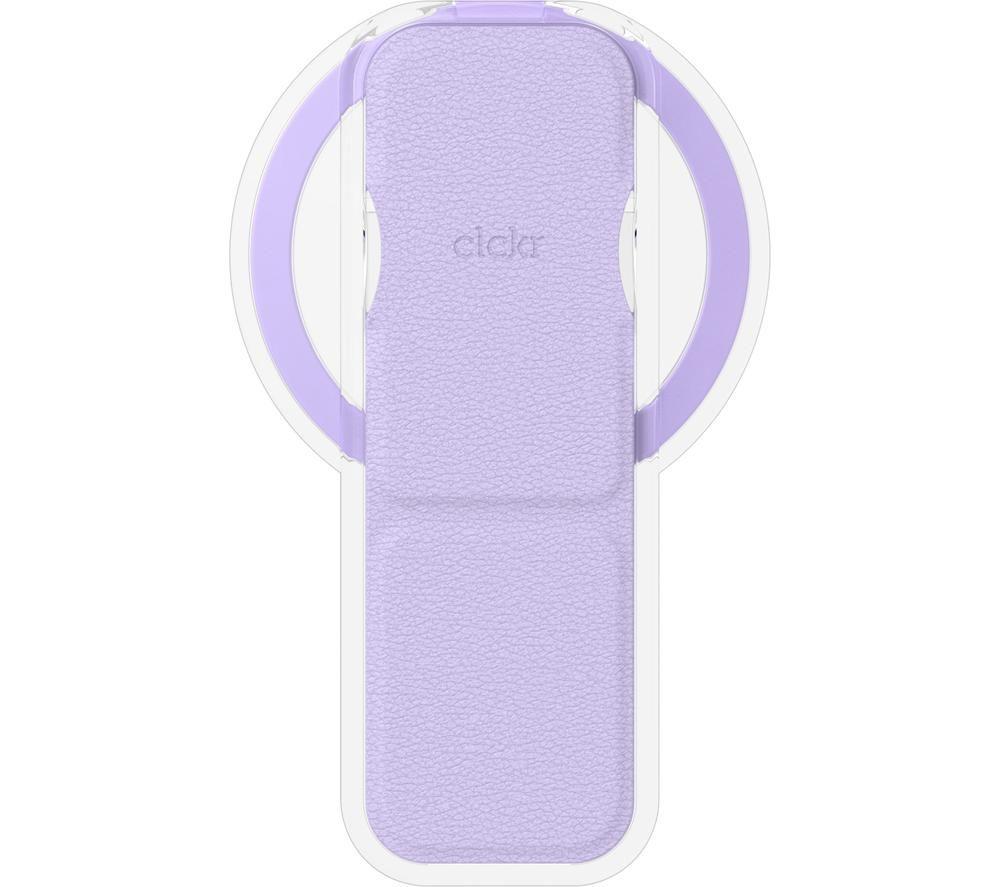 CLCKR MagSafe Stand & Grip - Clear & Purple, Clear,Purple