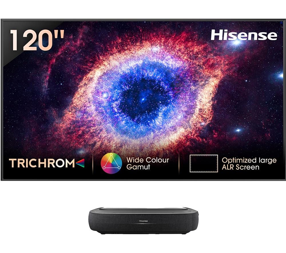 HISENSE 120L9HTUKA Smart 4K Ultra HD HDR Laser TV with Amazon Alexa, Black