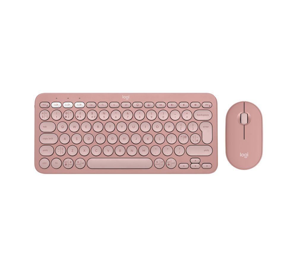 LOGITECH Pebble 2 MK380 Wireless Keyboard & Mouse Set - Rose