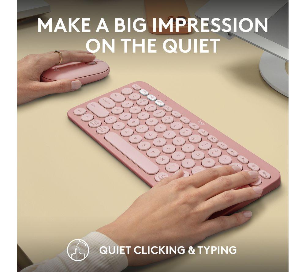 LOGITECH Pebble 2 MK380 Wireless Keyboard & Mouse Set - Rose image number 7 of 10