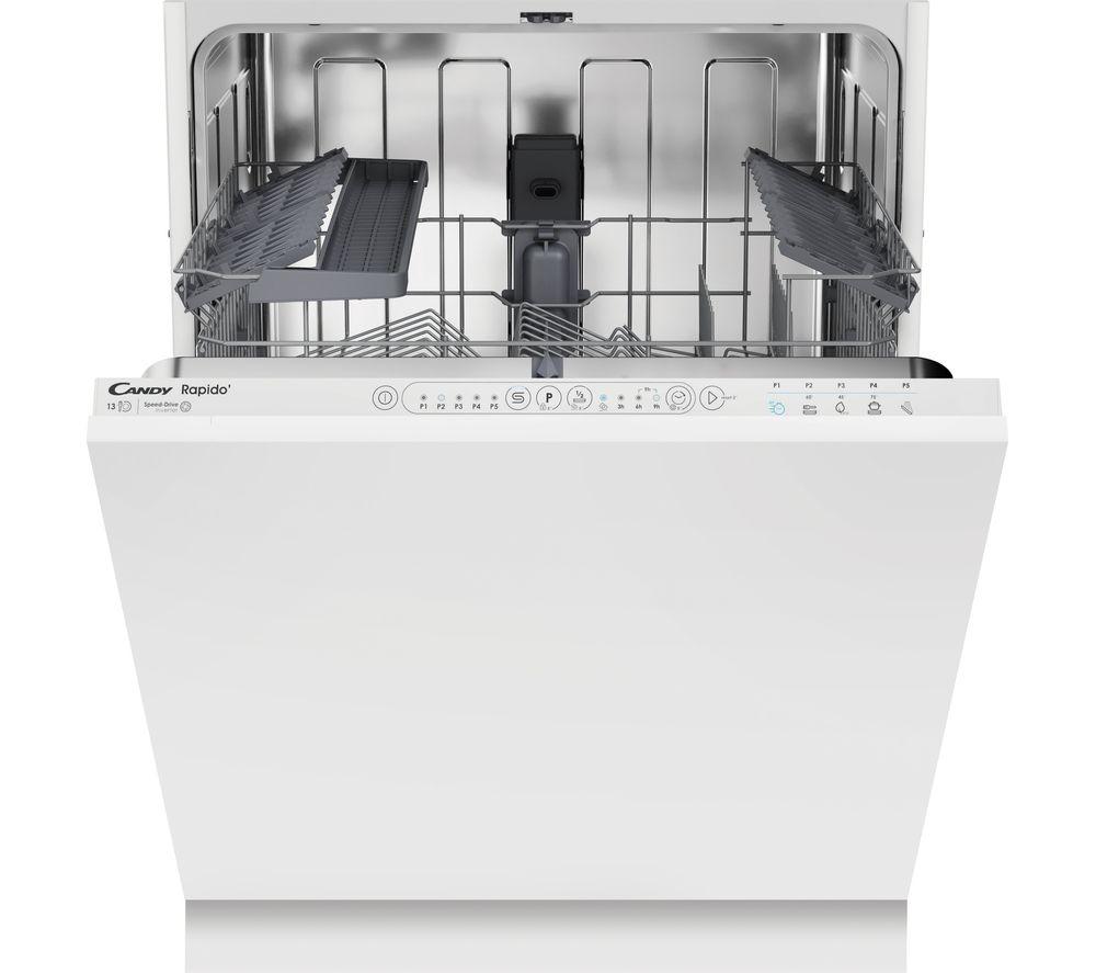 CANDY CI 3E53E0W-80 Full-size Fully Integrated Dishwasher, White