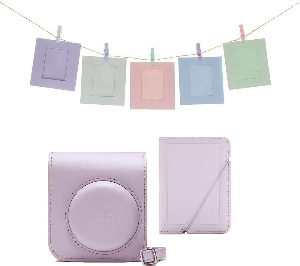 instax Mini 12 acessory kit, Camera case, Photo Album, Hanging Cards and pegs, Lilac Purple