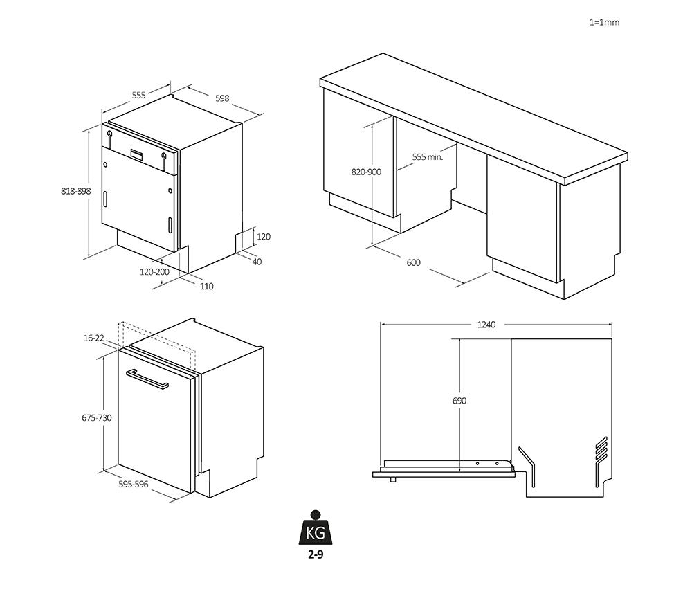 HOOVER HI4C6F0S-80 Full-size Fully Integrated WiFi-enabled Dishwasher image number 7 of 15