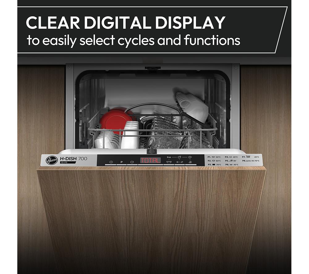 HOOVER HI4C6F0S-80 Full-size Fully Integrated WiFi-enabled Dishwasher image number 13 of 15