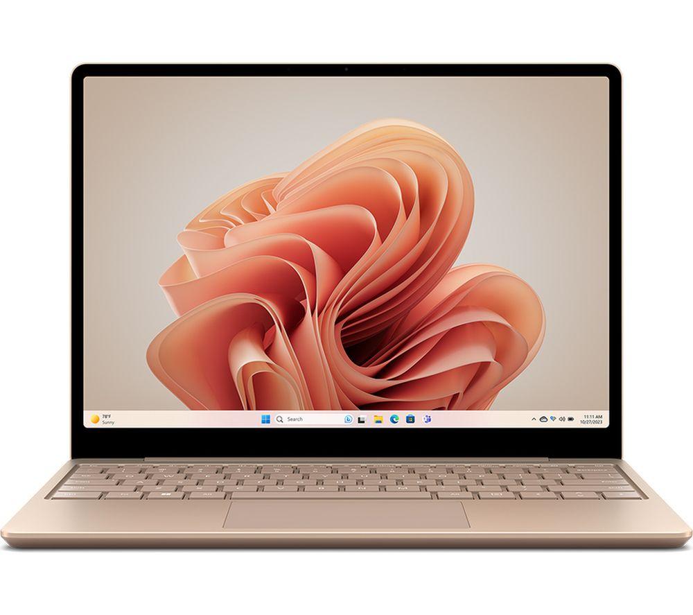 MICROSOFT 12.4" Surface Laptop Go 3 - Intel®Core i5, 256 GB SSD, Sandstone, Pink