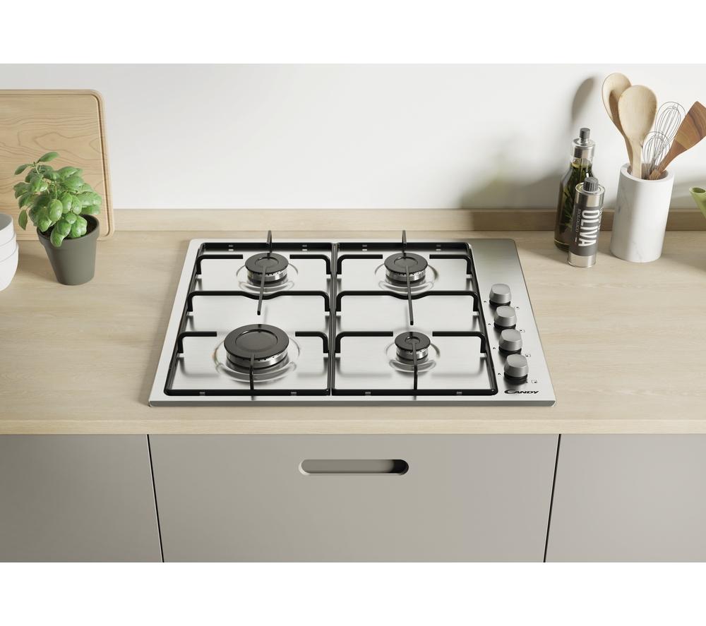 CANDY CHW6LX 60 cm Gas Hob - Silver image number 2 of 10