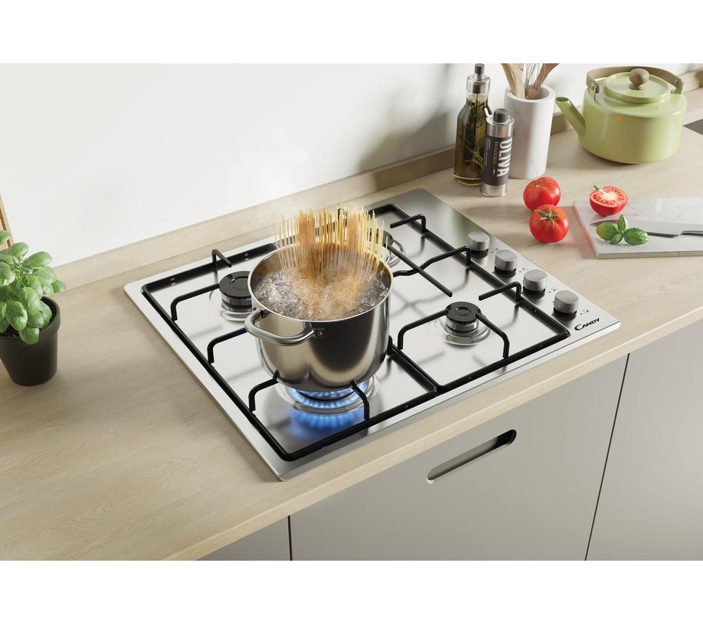 CANDY CHW6LX 60 cm Gas Hob - Silver image number 3 of 10