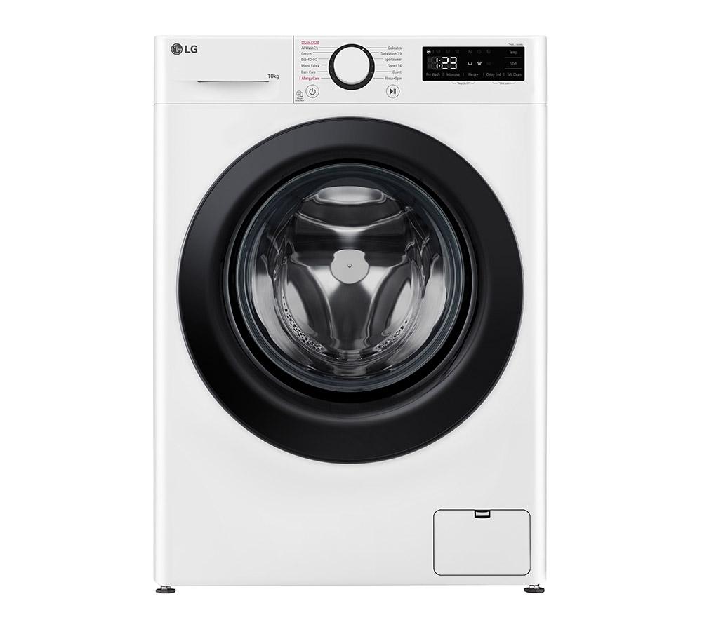 LG TurboWash 360 with AI F4C510WBTN1 10 kg 1400 Spin Washing Machine - White, White