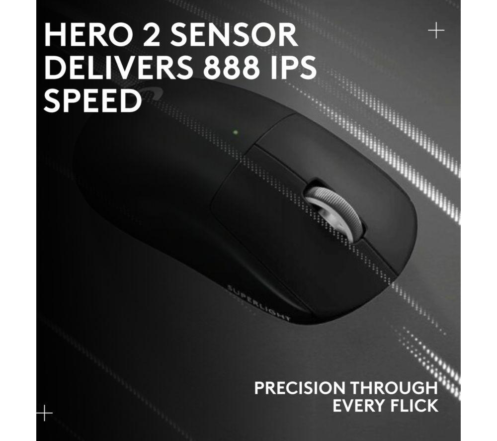 LOGITECH PRO X Superlight 2 Wireless Optical Gaming Mouse - Black image number 21 of 22