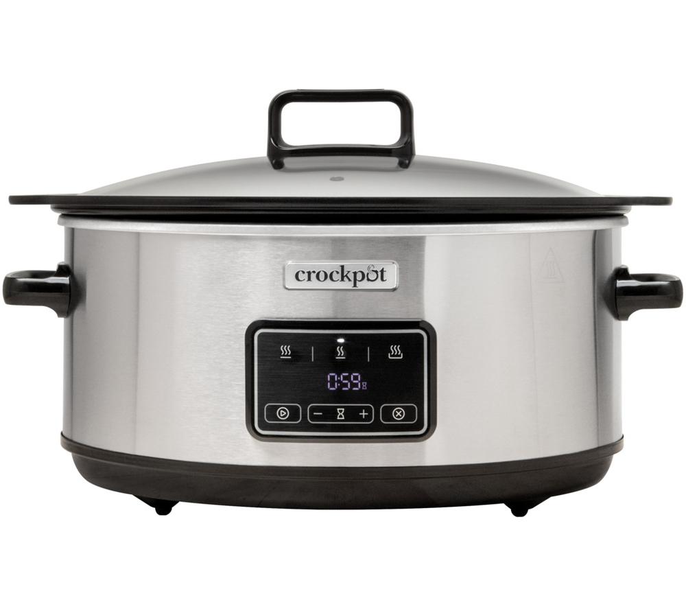 CROCK-POT Sizzle & Stew CSC112 6.5L Slow Cooker - Stainless Steel, Stainless Steel