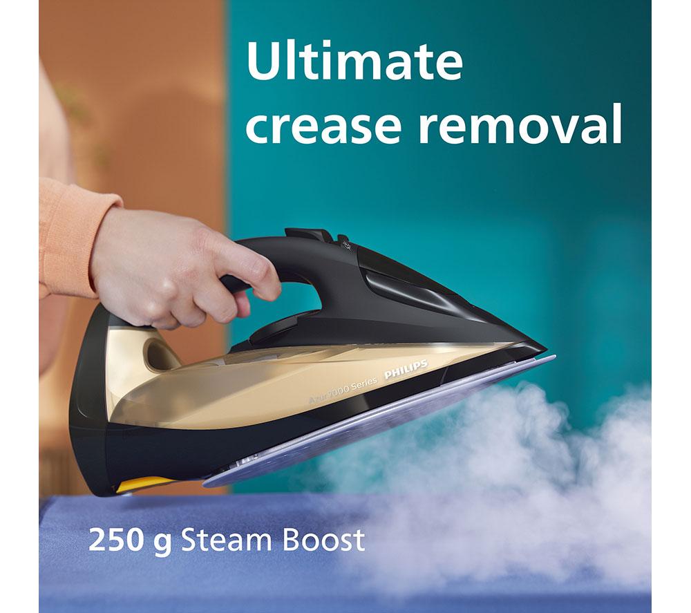 PHILIPS 7000 Series HV SteamGlide Elite DST7040/80 Steam Iron - Black & Gold image number 4 of 10
