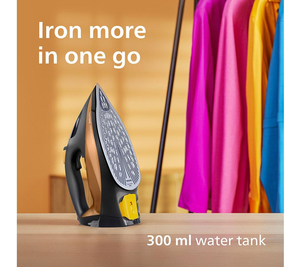 PHILIPS 7000 Series HV SteamGlide Elite DST7040/80 Steam Iron - Black & Gold image number 6 of 10
