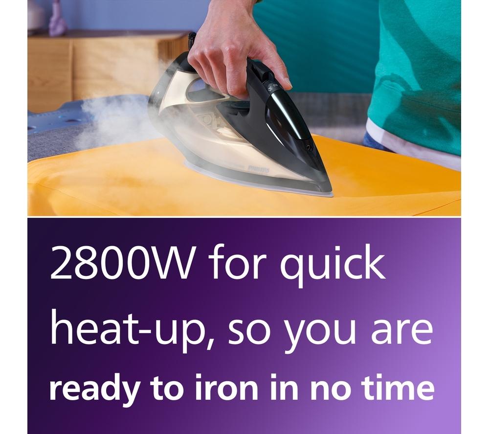 PHILIPS 7000 Series HV SteamGlide Elite DST7040/80 Steam Iron - Black & Gold image number 8 of 10