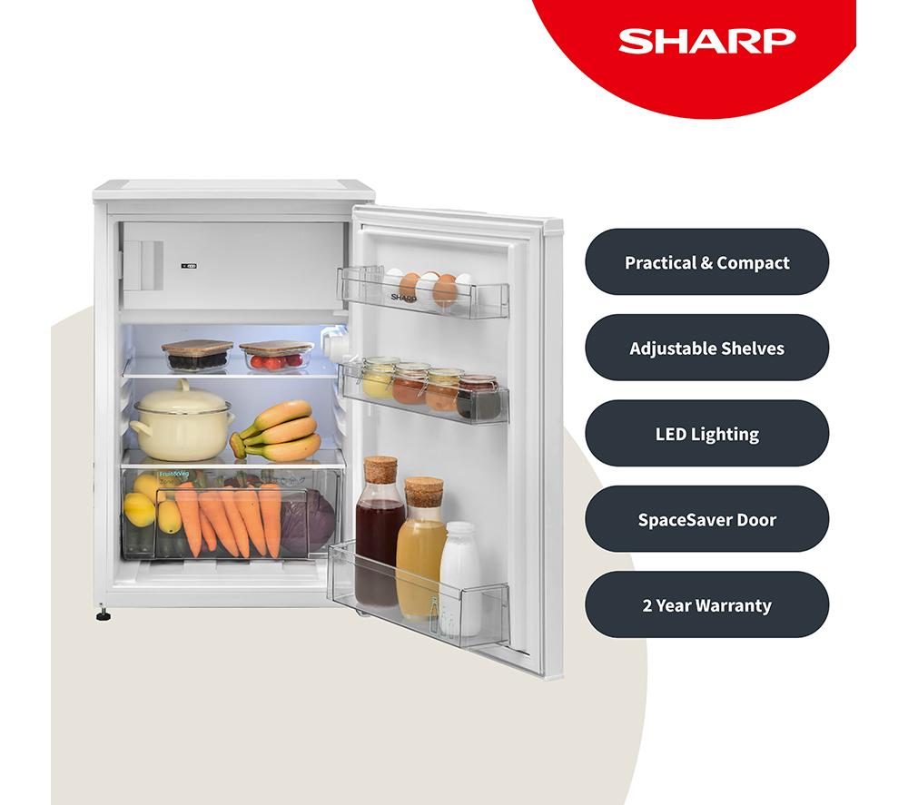 SHARP SJ-UE121M4W-EN Undercounter Fridge - White image number 3 of 7