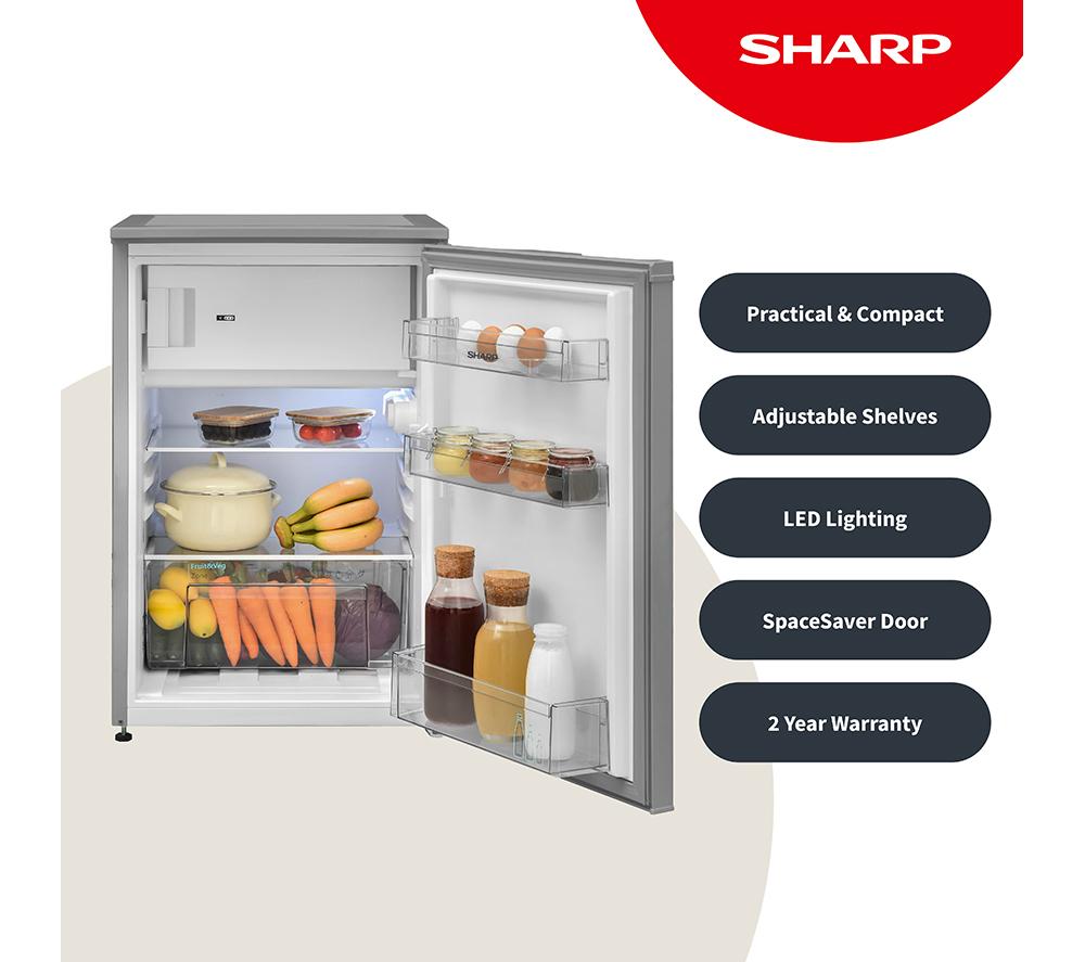 SHARP SJ-UE121M4S-EN Undercounter Fridge - Silver image number 3 of 7