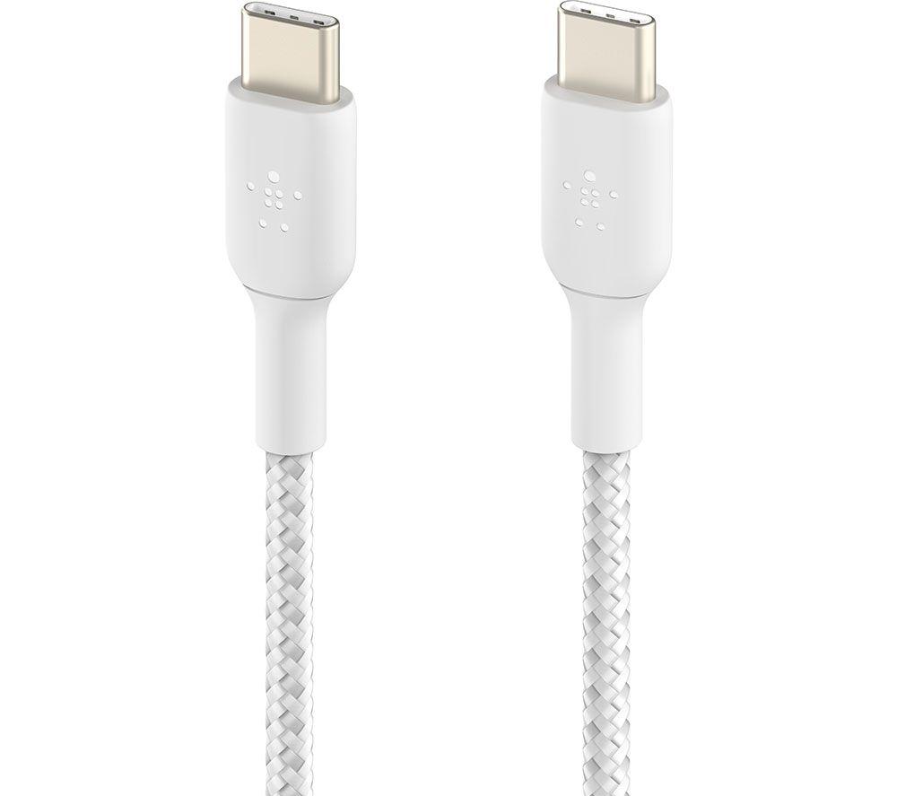 BELKIN Braided to USB Type-C Cable - 1 m, White, White