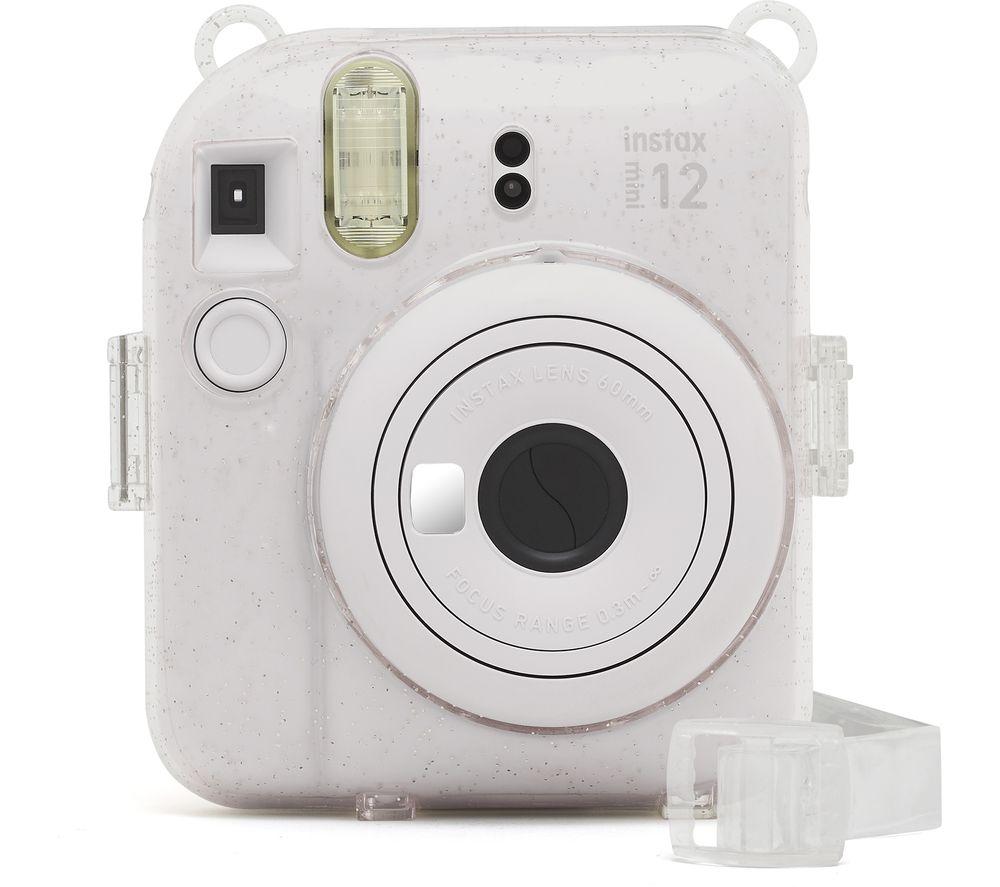 instax mini 12 CLEAR camera case with shoulder strap