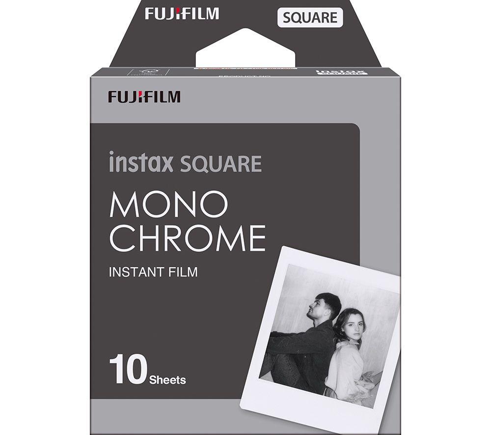 INSTAX Square Monochrome Camera Film - 10 Shot Pack, Black,White