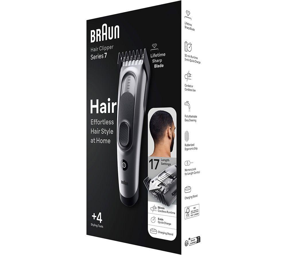 Buy BRAUN Series 7 BRAHC7390 Hair Clipper Grey Currys