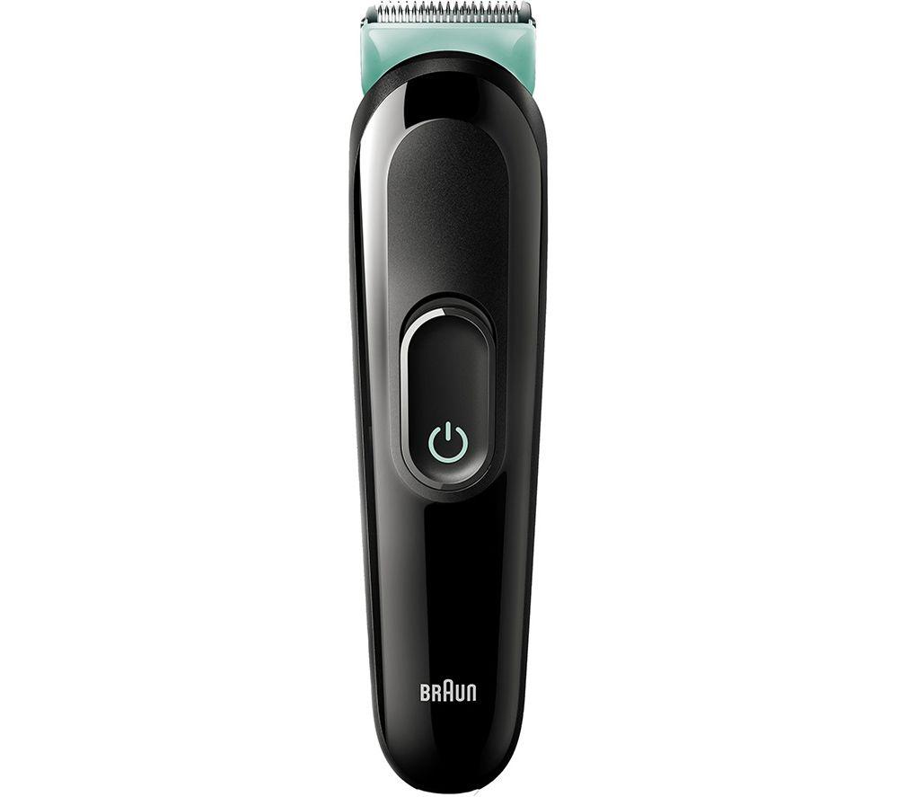 BRAUN Series 3 BRAMGK3411 Beard & Hair Trimmer - Black & Green