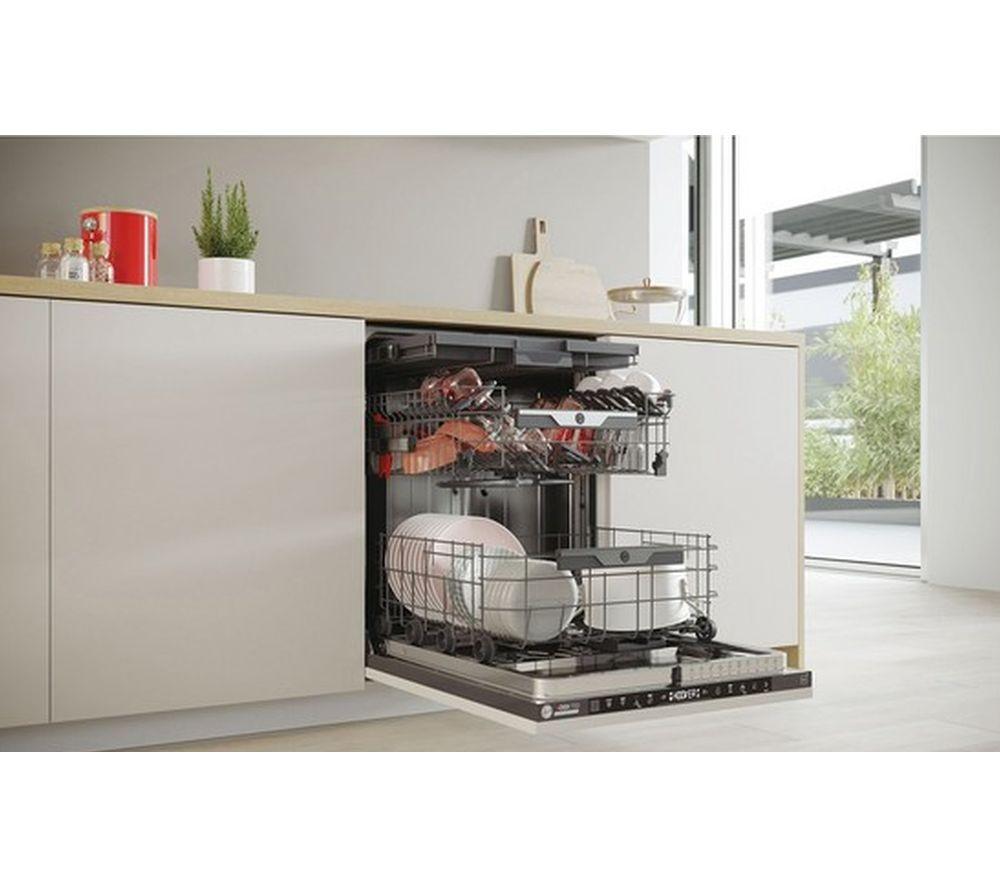 HOOVER HI6C4S1PTA-80 Full-size Fully Integrated WiFi-enabled Dishwasher image number 2 of 15