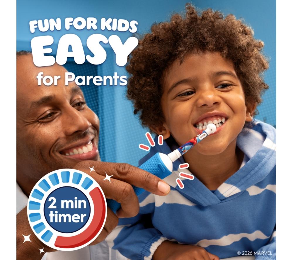 ORAL-B PRO Kids Electric Toothbrush Gift Set - Spider Man image number 9 of 12
