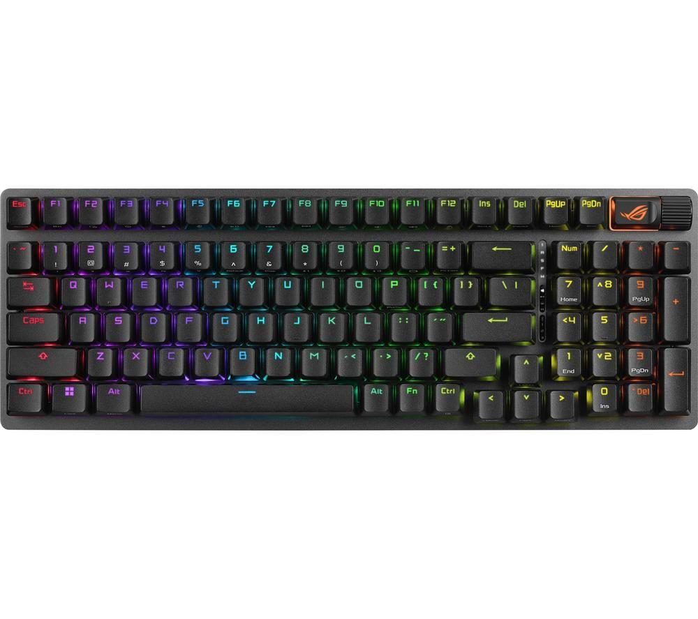 ASUS ROG Strix Scope II 96 Wireless Mechanical Gaming Keyboard - Black image number 2 of 9