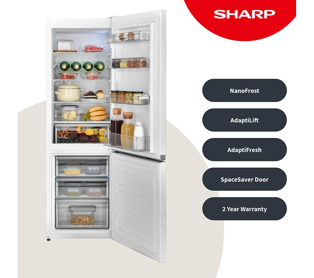 SHARP SJ-BB04DTXWE2-EN 60/40 Fridge Freezer - White image number 3 of 19