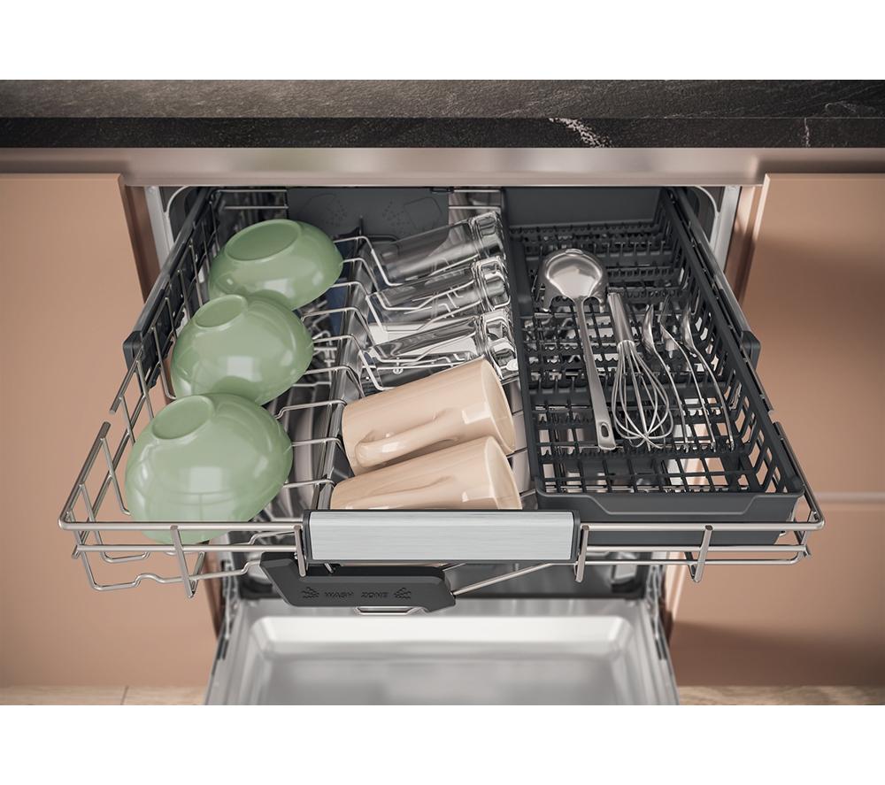 HOTPOINT Hydroforce H8I HT59 LS UK Full-size Fully Integrated Dishwasher image number 8 of 16