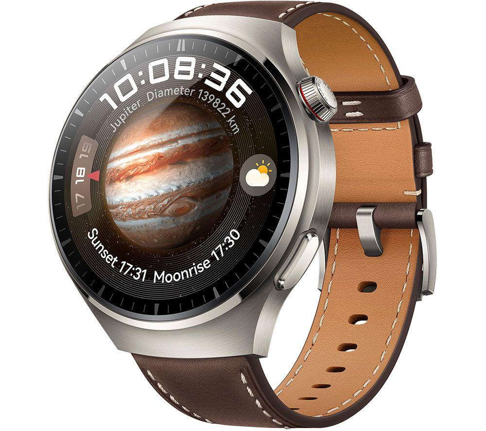 HUAWEI Watch 4 Pro - Brown, Leather Strap, Brown