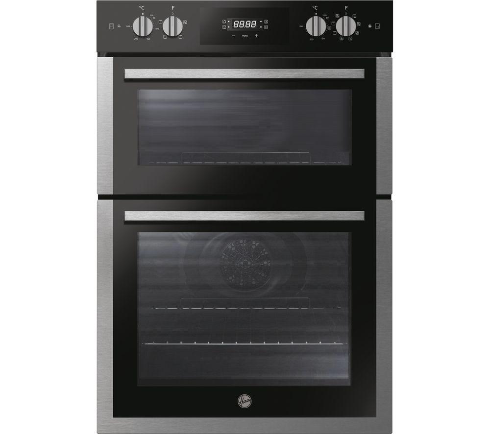 HOOVER HO9DC3UB308BI Electric Built-in Double Oven ? Black & Stainless Steel, Stainless Steel