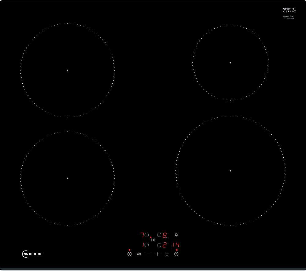 NEFF T36FBE1L0G 59 cm Electric Induction Hob - Black, Black