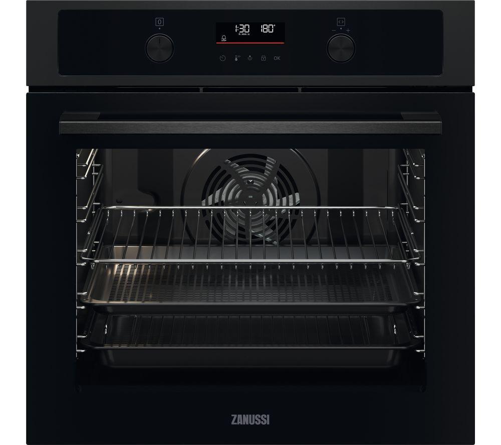 ZANUSSI ZOHNA7KN Electric Single Oven – Black, Black