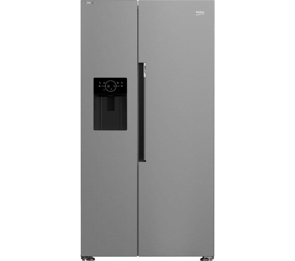 BEKO ASN642VPS American-Style Fridge Freezer – Stainless Steel, Stainless Steel