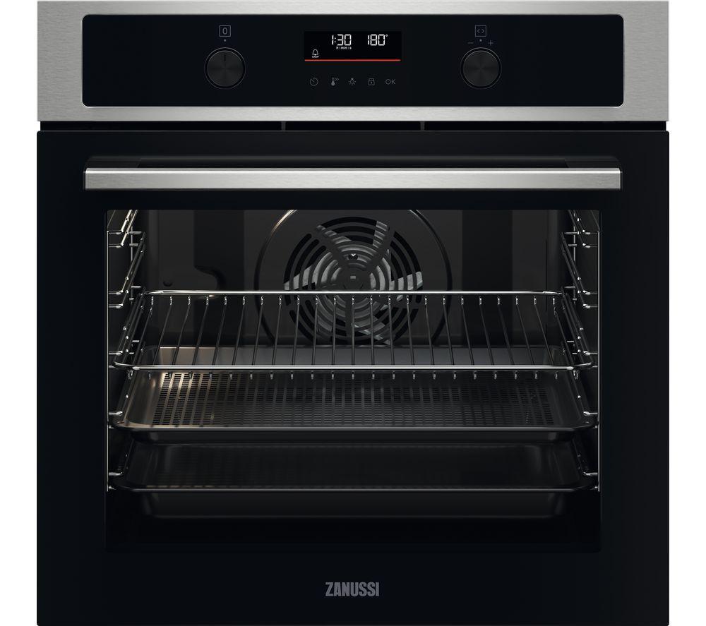 ZANUSSI ZOHNA7XN Electric Single Oven - Stainless Steel & Black, Stainless Steel