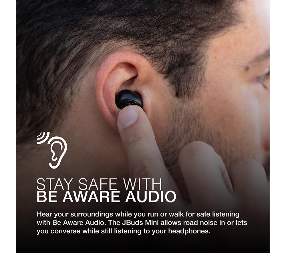 JLAB JBuds Mini Wireless Bluetooth Earbuds - Black image number 5 of 14