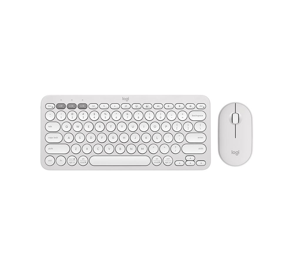 LOGITECH Pebble 2 MK380 Wireless Keyboard & Mouse Set - Offwhite