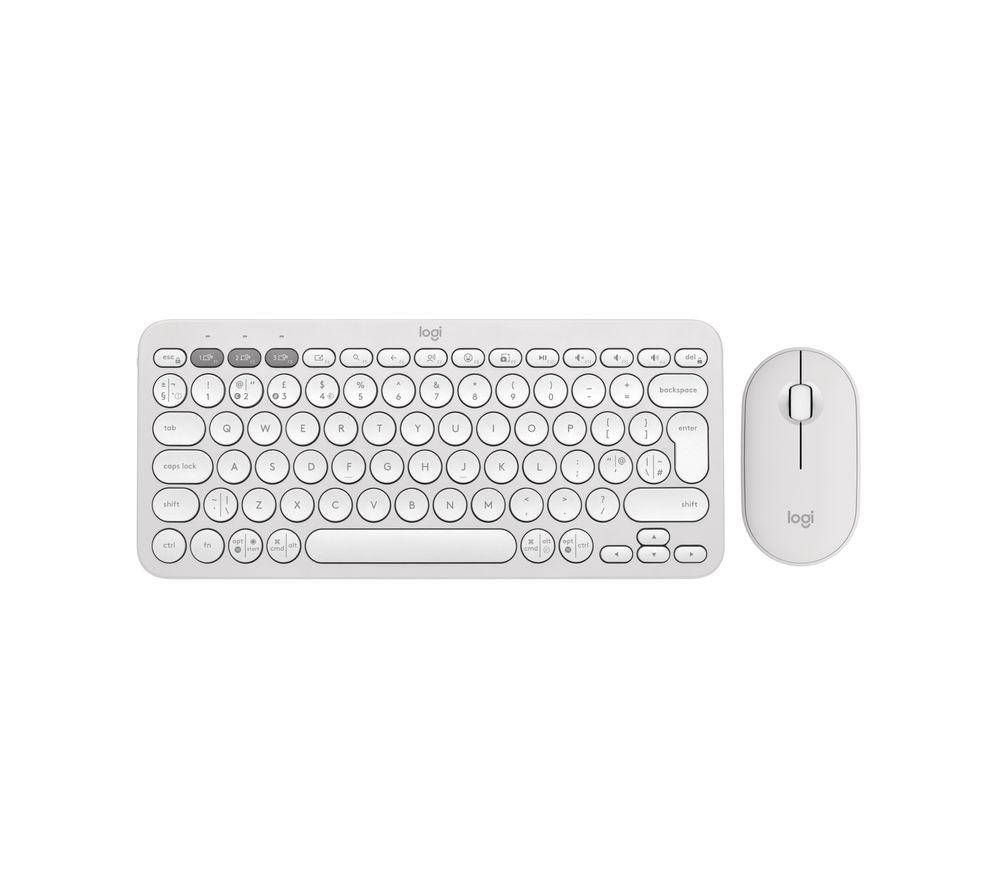 LOGITECH Pebble 2 MK380 Wireless Keyboard & Mouse Set - Offwhite