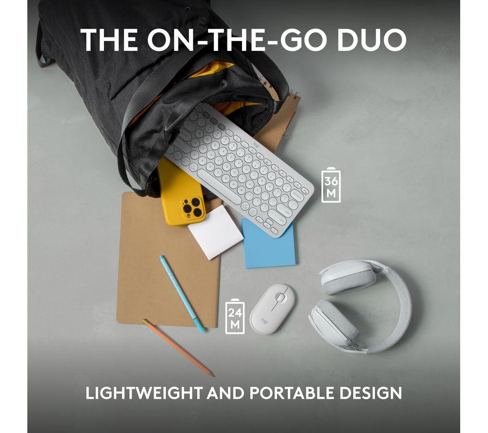 LOGITECH Pebble 2 MK380 Wireless Keyboard & Mouse Set - Offwhite image number 9 of 11