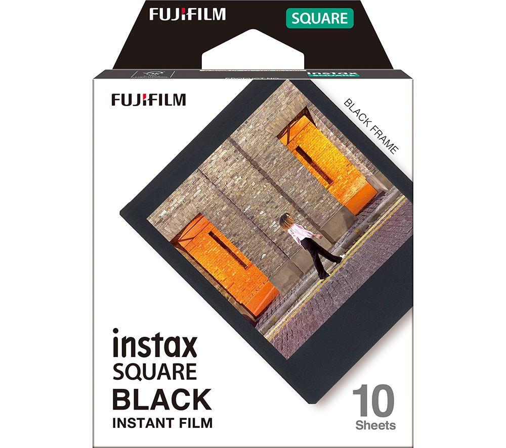 INSTAX Square Black Frame Film - 10 Shot Pack, Black