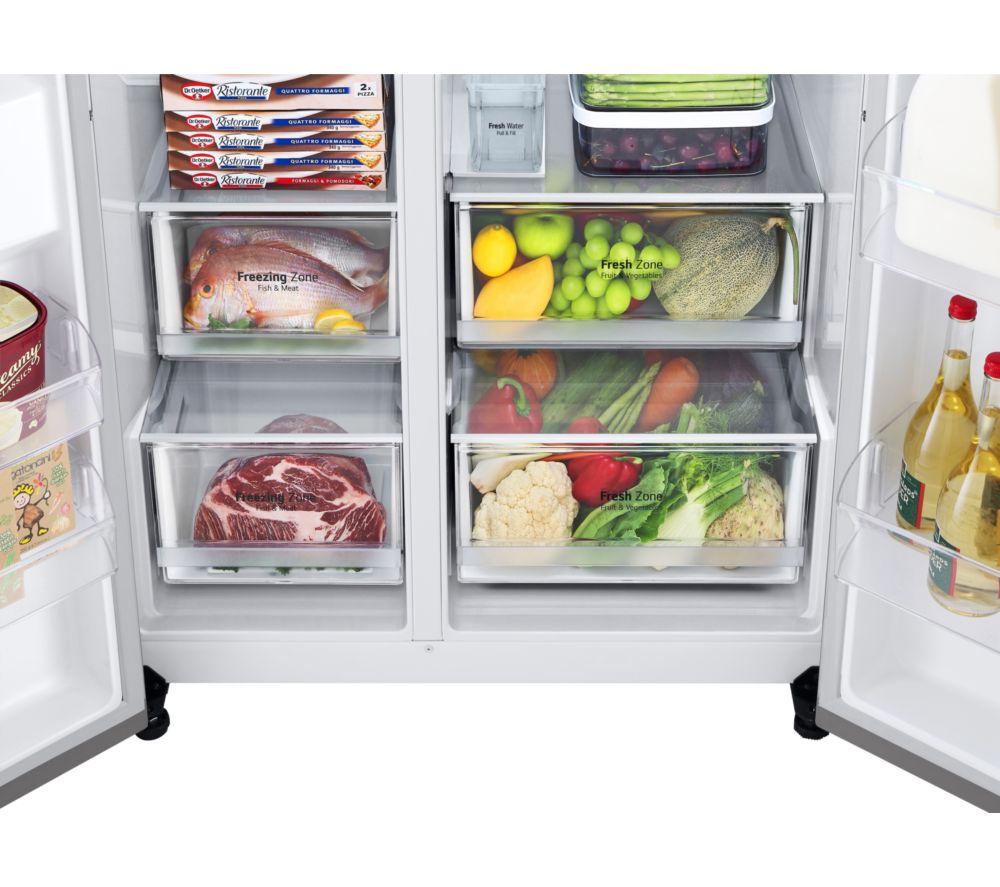 LG GSLD81PZRD NatureFRESH American-Style Smart Fridge Freezer - Shiny Steel image number 10 of 15