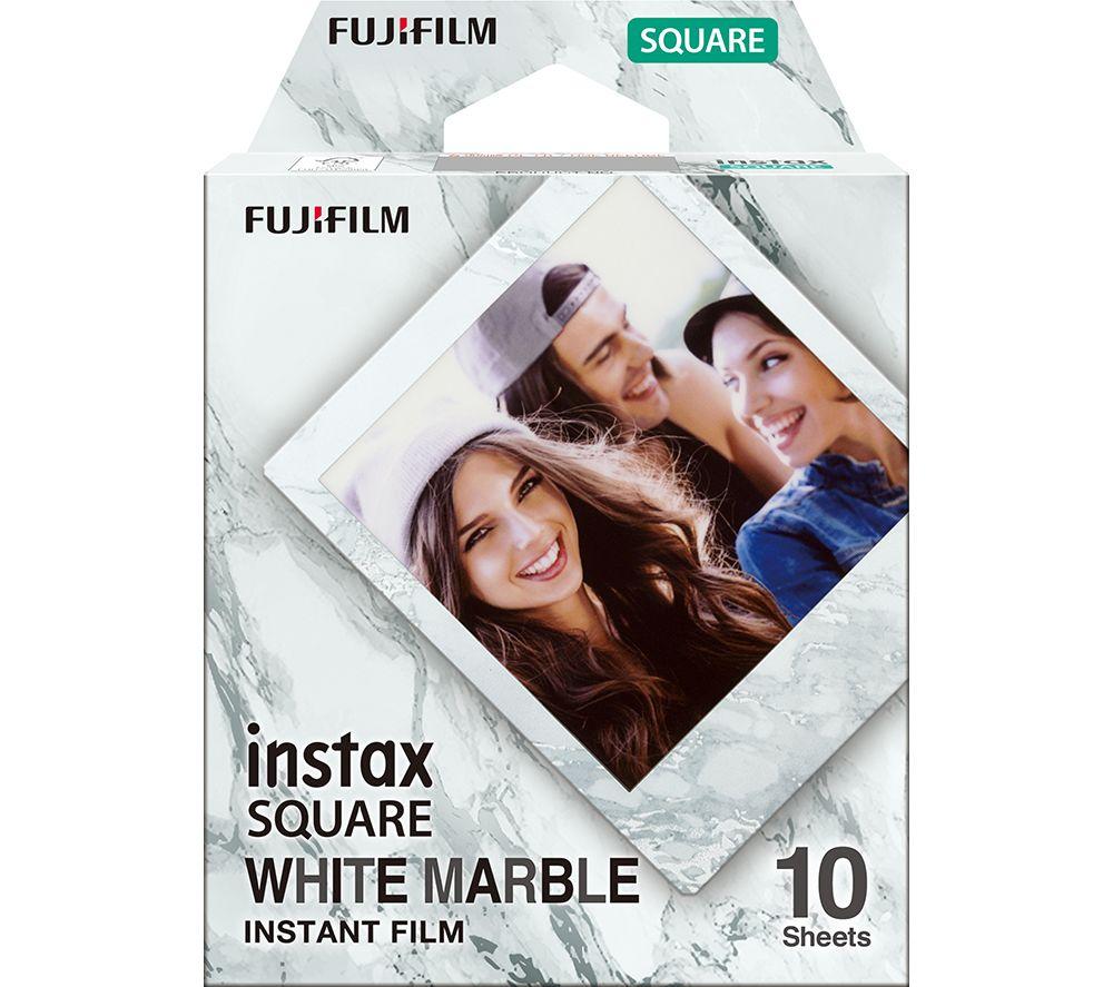 instax SQUARE instant film, WHITEMARBLE border, 10 shot pack, suitable for all instax SQUARE cameras and printers