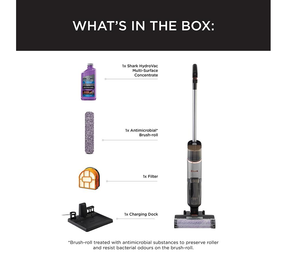 SHARK HydroVac WD210UK Cordless Hard Floor Cleaner &ndash; Grey image number 11 of 11