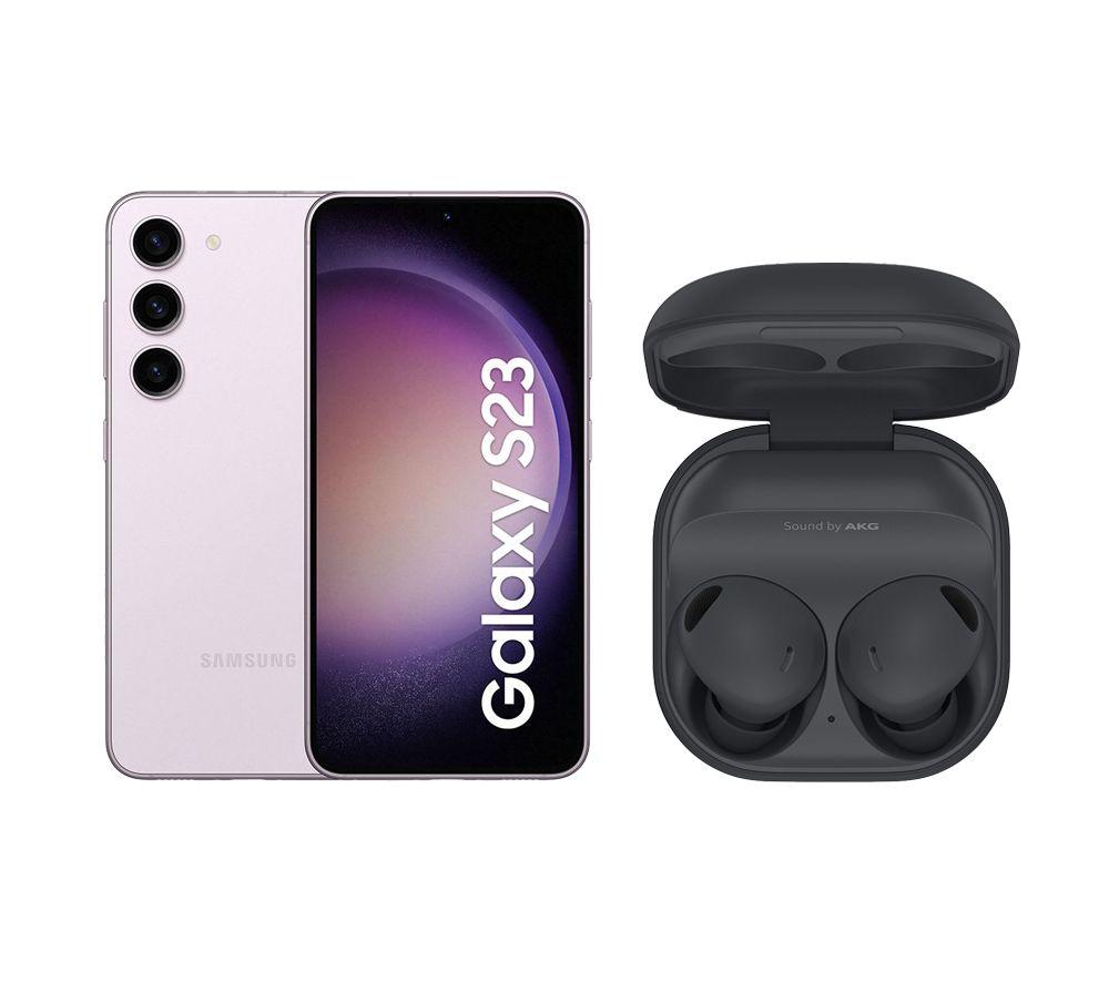 Samsung Galaxy S23 (128 GB, Lavender) & Galaxy Buds2 Pro Wireless Bluetooth Noise-Cancelling Earbuds