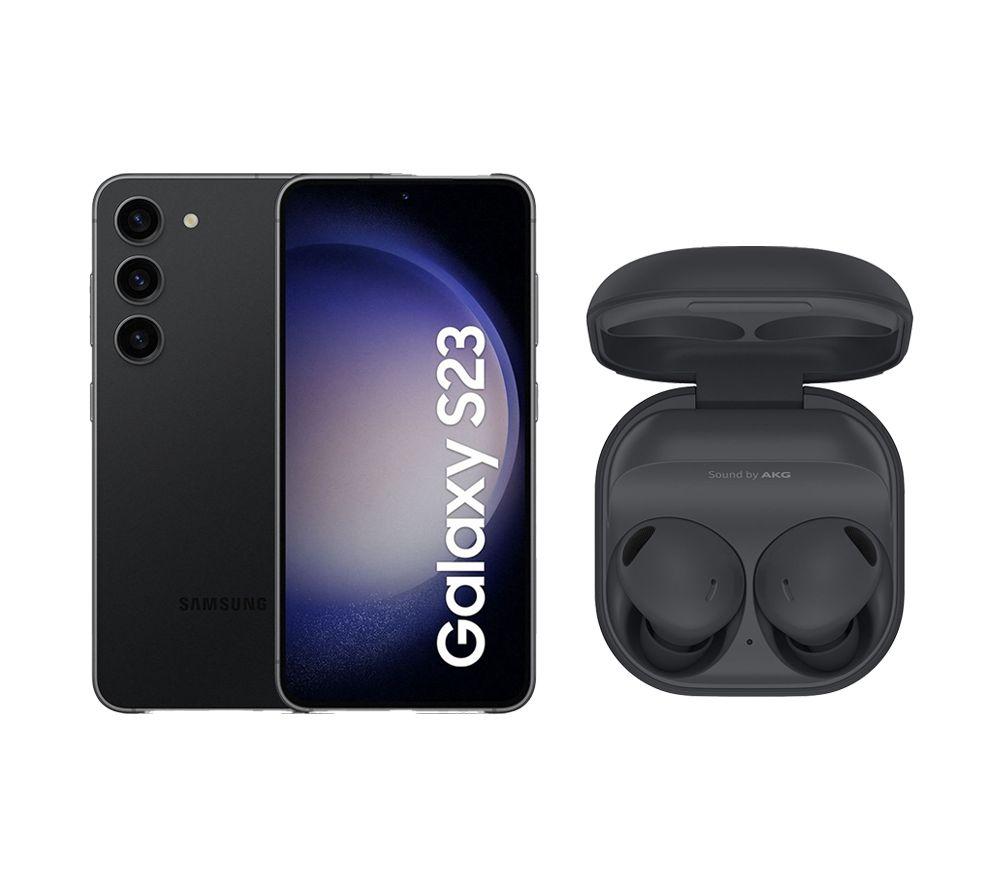 Samsung Galaxy S23 (256 GB, Black) & Galaxy Buds2 Pro Wireless Bluetooth Noise-Cancelling Earbuds Bu