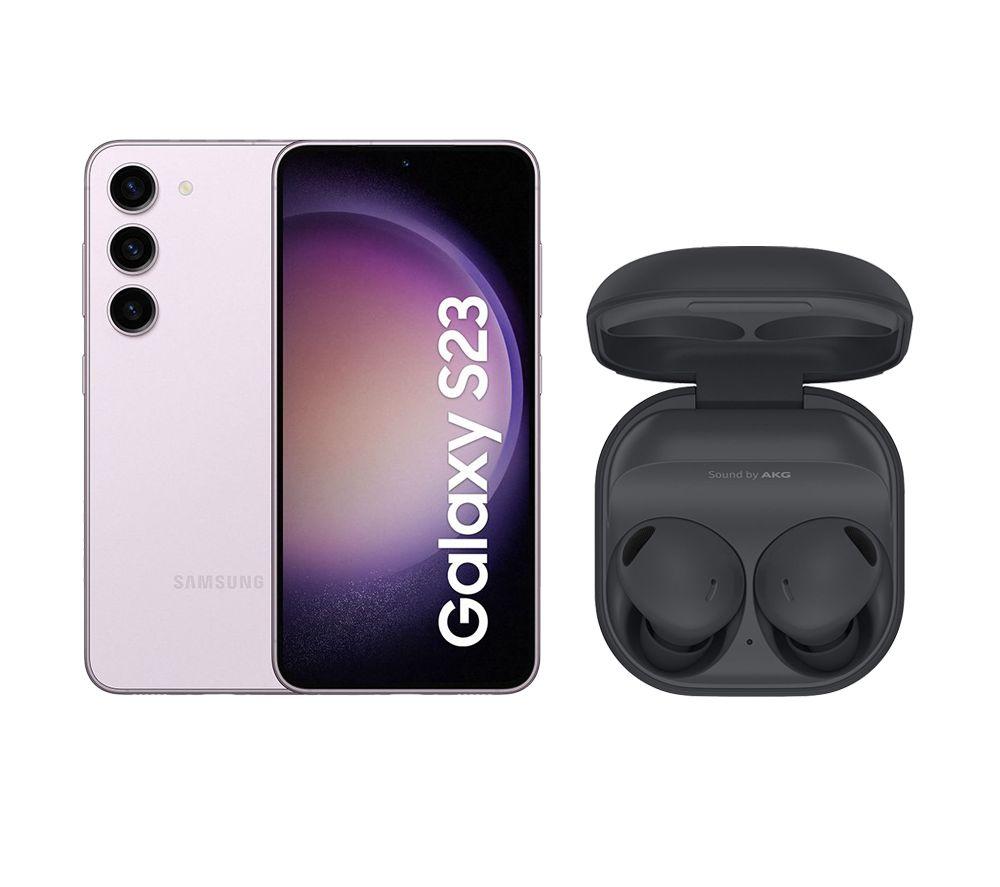 Samsung Galaxy S23 (256 GB, Lavender) & Galaxy Buds2 Pro Wireless Bluetooth Noise-Cancelling Earbuds