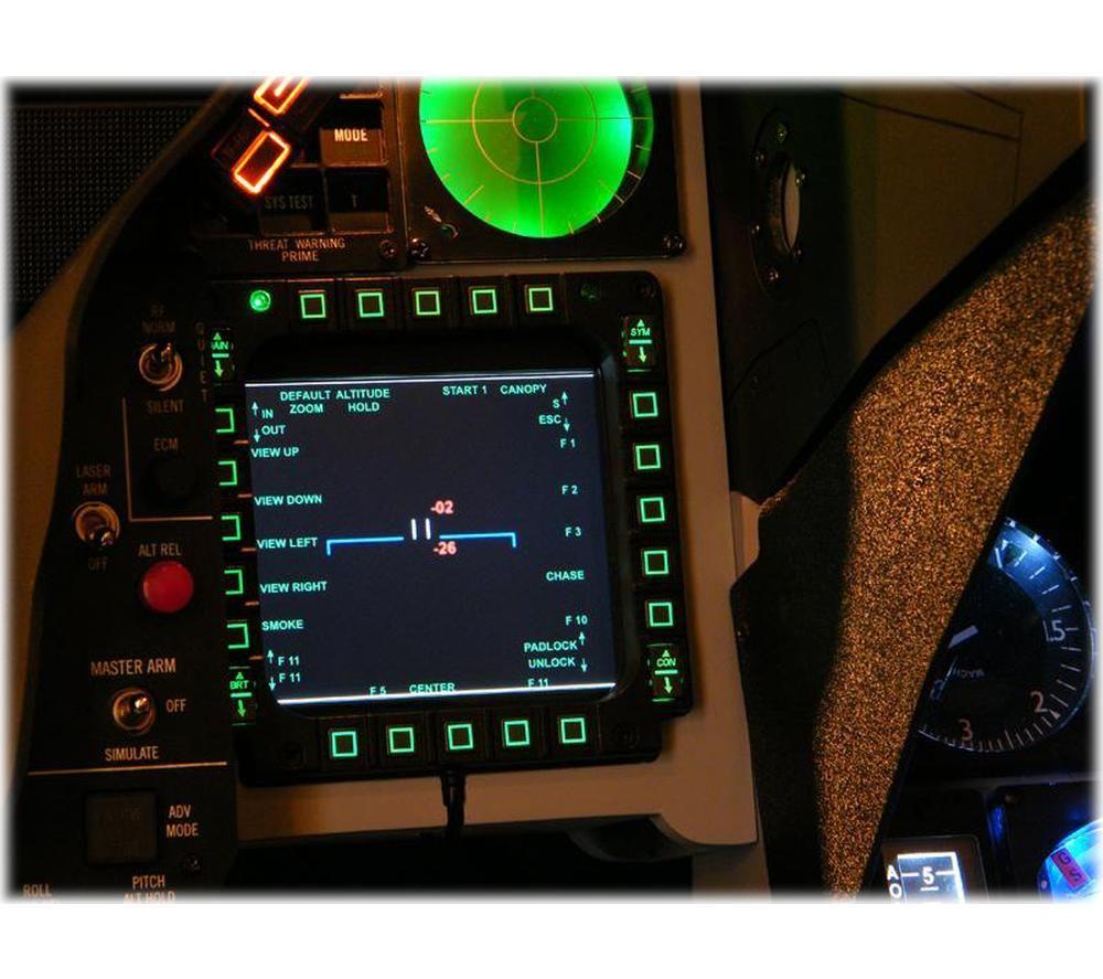 THRUSTMASTER MFD Cougar USB Cockpit Panel - Pack of 2, Black image number 4 of 7